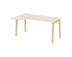 Стол эргономичный левый, опоры - массив дерева 158x98x75 Оникс Вуд / Onix Wood images