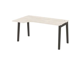 Стол эргономичный левый, опоры - массив дерева 158x98x75 Оникс Вуд / Onix Wood images