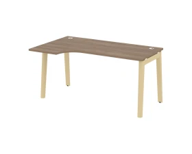 Стол эргономичный левый, опоры - массив дерева 158x98x75 Оникс Вуд / Onix Wood images