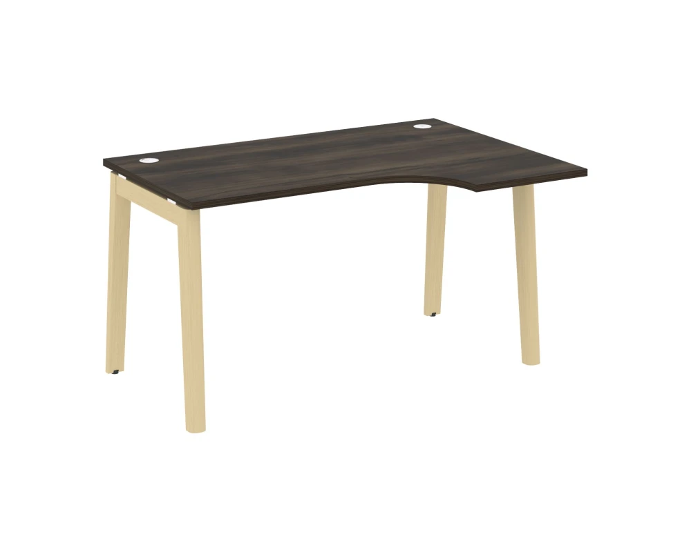 Стол эргономичный правый, опоры - массив дерева 138x98x75 Оникс Вуд / Onix Wood