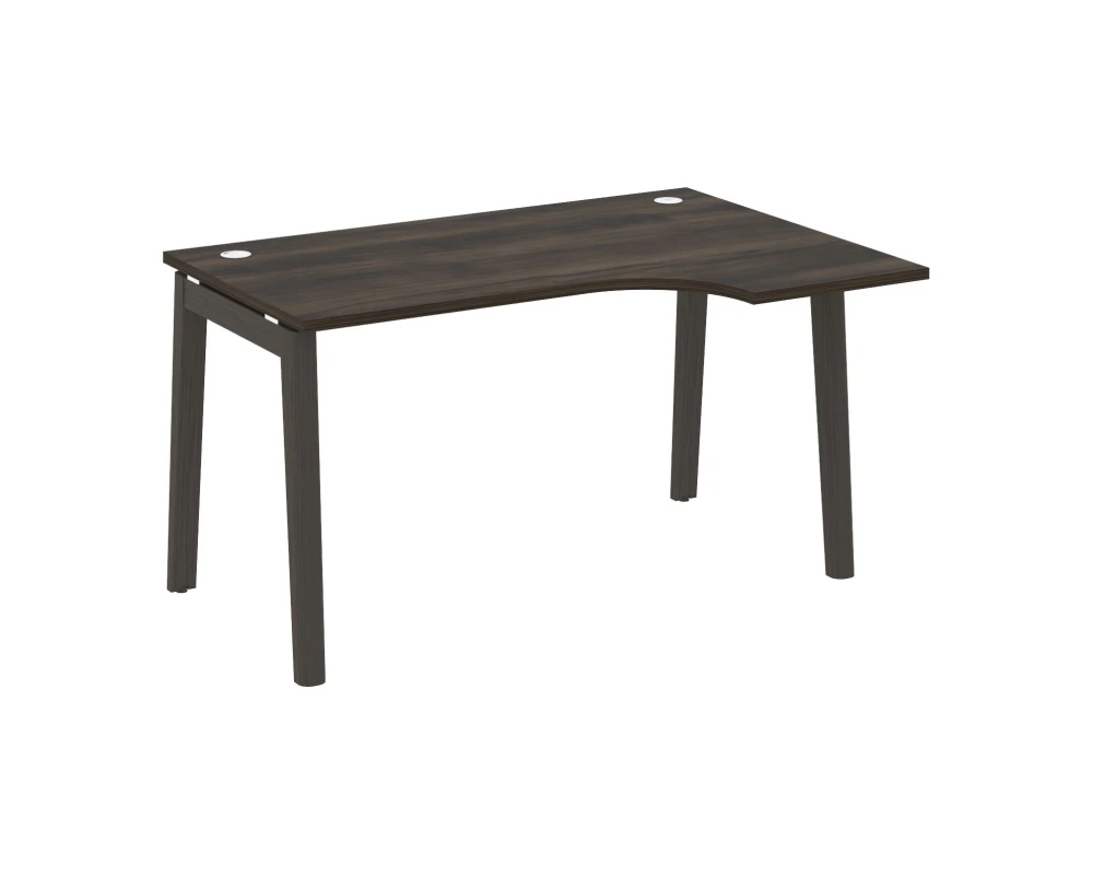 Стол эргономичный правый, опоры - массив дерева 138x98x75 Оникс Вуд / Onix Wood