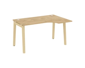 Стол эргономичный правый, опоры - массив дерева 138x98x75 Оникс Вуд / Onix Wood images