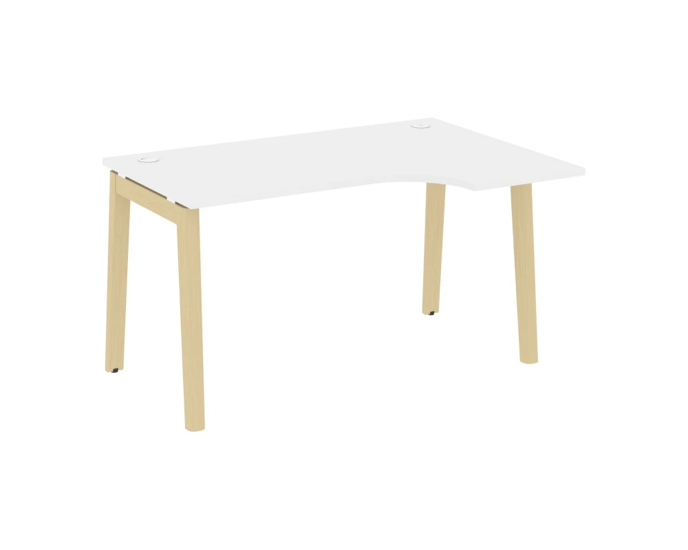 Стол эргономичный правый, опоры - массив дерева 138x98x75 Оникс Вуд / Onix Wood