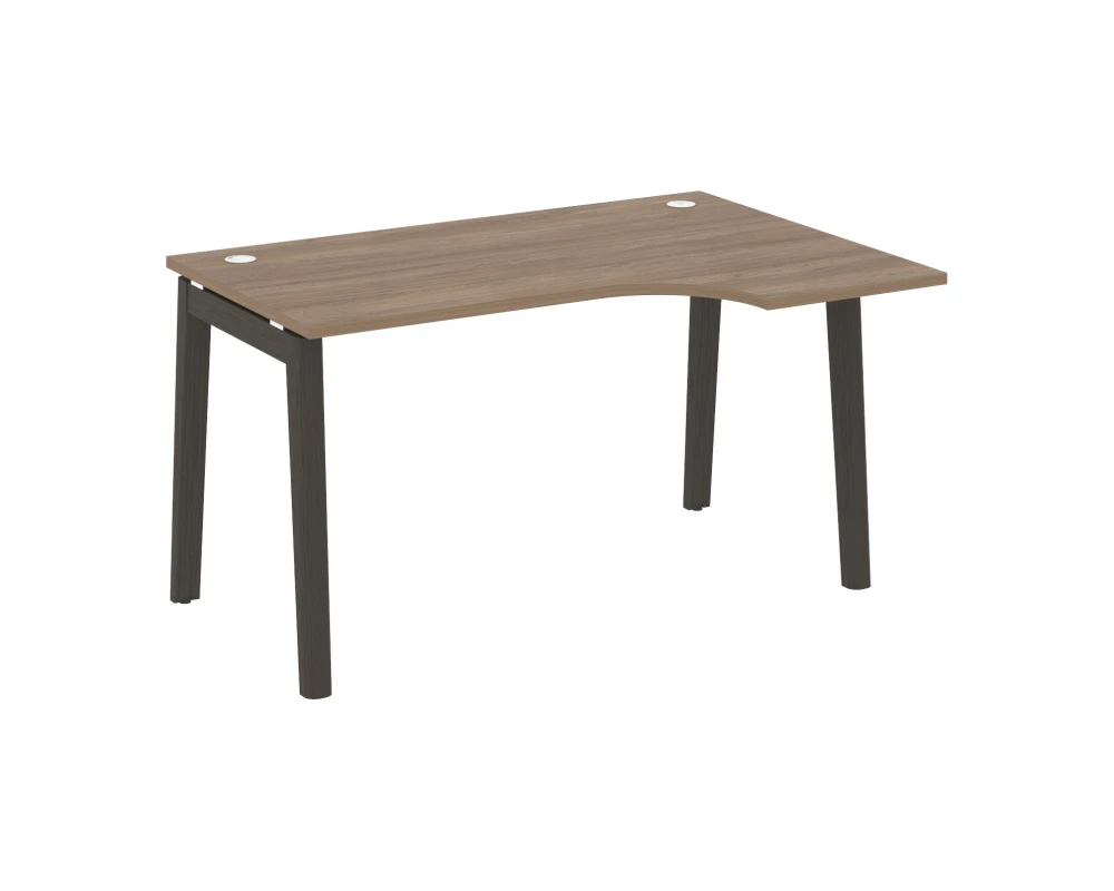 Стол эргономичный правый, опоры - массив дерева 138x98x75 Оникс Вуд / Onix Wood