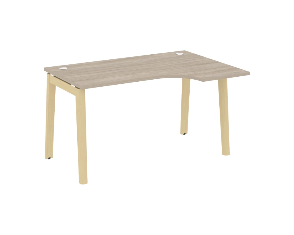 Стол эргономичный правый, опоры - массив дерева 138x98x75 Оникс Вуд / Onix Wood