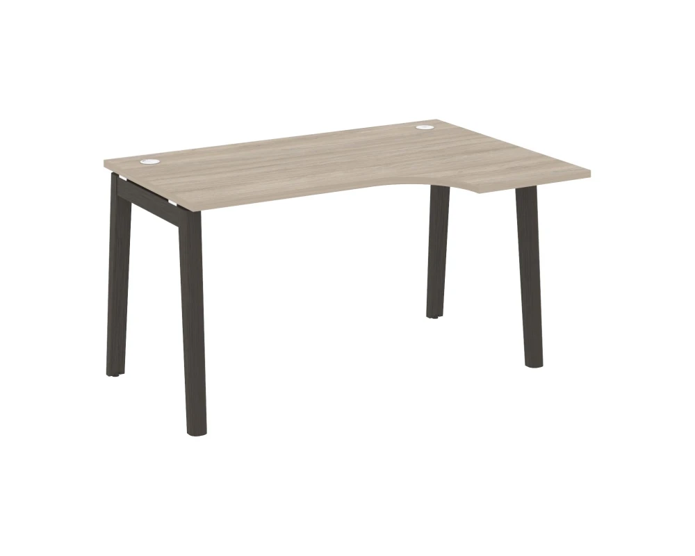 Стол эргономичный правый, опоры - массив дерева 138x98x75 Оникс Вуд / Onix Wood