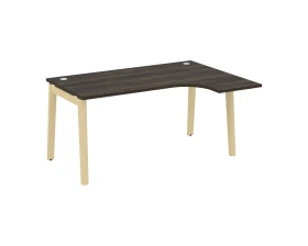 Стол эргономичный правый, опоры - массив дерева 158x118x75 Оникс Вуд / Onix Wood images