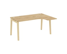 Стол эргономичный правый, опоры - массив дерева 158x118x75 Оникс Вуд / Onix Wood images