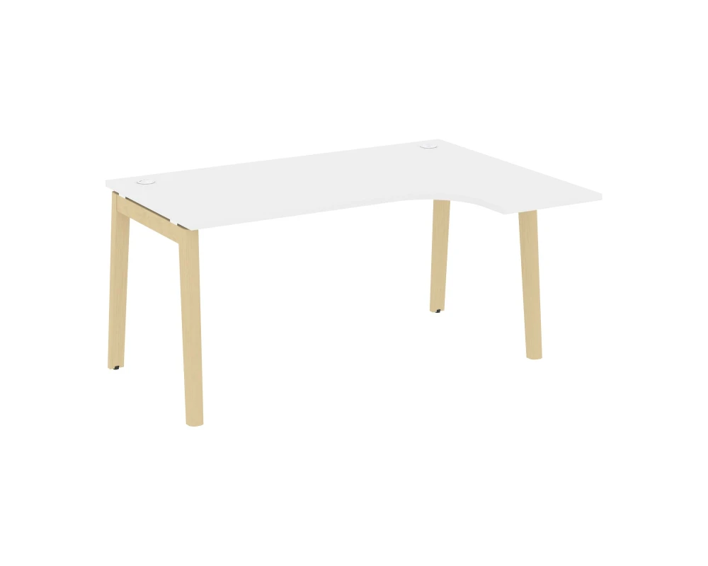 Стол эргономичный правый, опоры - массив дерева 158x118x75 Оникс Вуд / Onix Wood