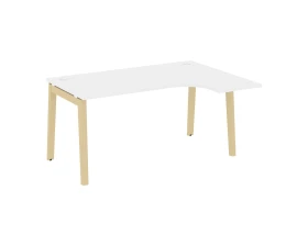 Стол эргономичный правый, опоры - массив дерева 158x118x75 Оникс Вуд / Onix Wood images