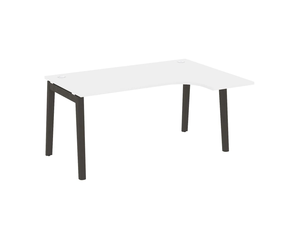 Стол эргономичный правый, опоры - массив дерева 158x118x75 Оникс Вуд / Onix Wood