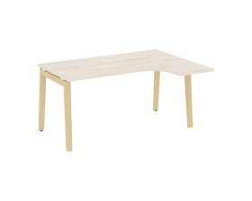 Стол эргономичный правый, опоры - массив дерева 158x118x75 Оникс Вуд / Onix Wood images