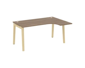 Стол эргономичный правый, опоры - массив дерева 158x118x75 Оникс Вуд / Onix Wood images