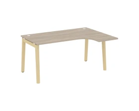 Стол эргономичный правый, опоры - массив дерева 158x118x75 Оникс Вуд / Onix Wood images