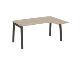 Стол эргономичный правый, опоры - массив дерева 158x118x75 Оникс Вуд / Onix Wood images