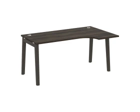 Стол эргономичный правый, опоры - массив дерева 158x98x75 Оникс Вуд / Onix Wood images
