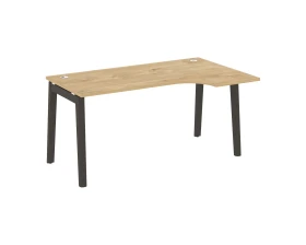 Стол эргономичный правый, опоры - массив дерева 158x98x75 Оникс Вуд / Onix Wood images