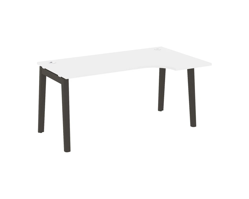 Стол эргономичный правый, опоры - массив дерева 158x98x75 Оникс Вуд / Onix Wood