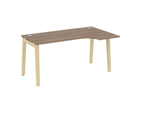 Стол эргономичный правый, опоры - массив дерева 158x98x75 Оникс Вуд / Onix Wood images