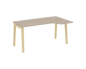 Стол эргономичный правый, опоры - массив дерева 158x98x75 Оникс Вуд / Onix Wood images