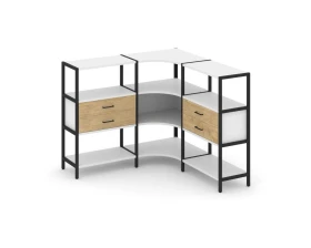 Трехсекционный угловой стеллаж трехярусный с ящиками 1590х1590х1246 Шелф Систем / Shelf System images
