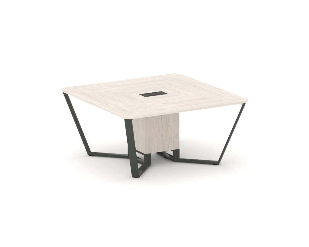 Стол переговорный квадратный ЛДСП/краш. металл 1600x1600x750 Стил Мит / Steel Meet