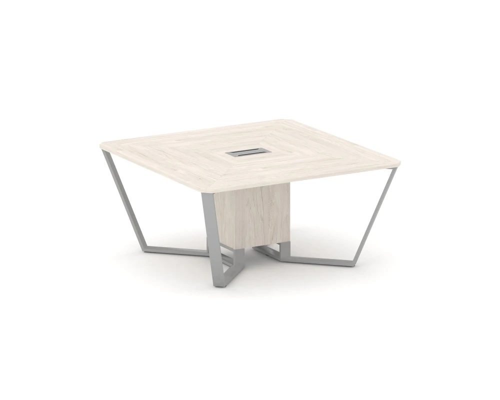 Стол переговорный квадратный ЛДСП/краш. металл 1600x1600x750 Стил Мит / Steel Meet