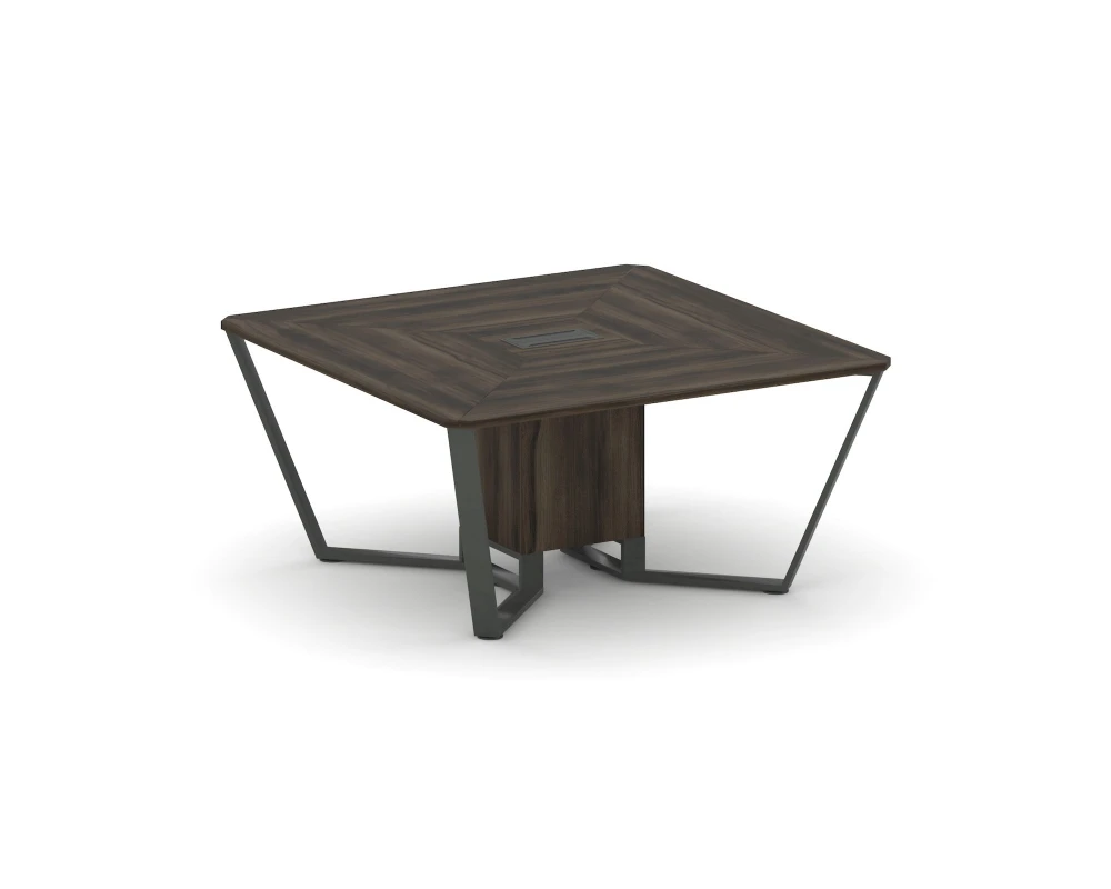 Стол переговорный квадратный ЛДСП/краш. металл 1600x1600x750 Стил Мит / Steel Meet