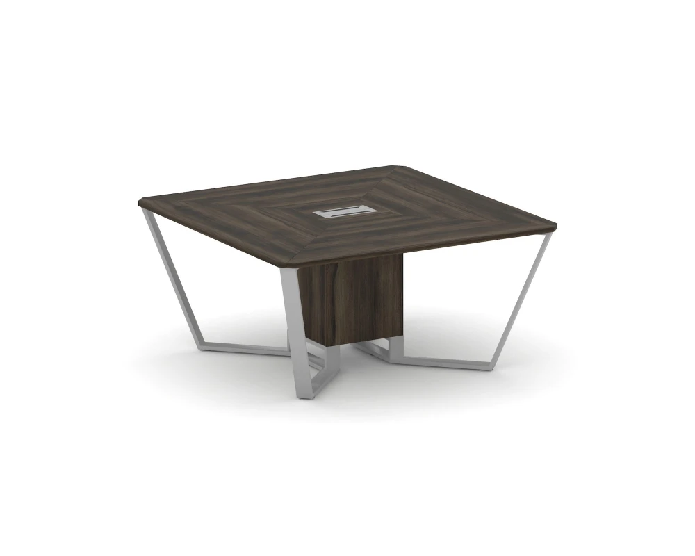 Стол переговорный квадратный ЛДСП/краш. металл 1600x1600x750 Стил Мит / Steel Meet