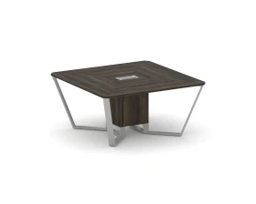Стол переговорный квадратный ЛДСП/краш. металл 1600x1600x750 Стил Мит / Steel Meet images