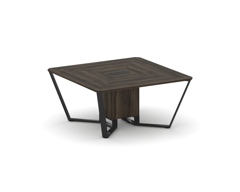 Стол переговорный квадратный ЛДСП/краш. металл 1600x1600x750 Стил Мит / Steel Meet