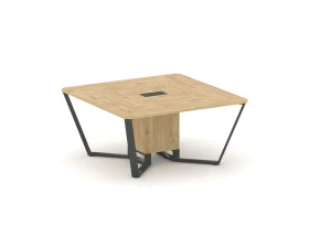 Стол переговорный квадратный ЛДСП/краш. металл 1600x1600x750 Стил Мит / Steel Meet images