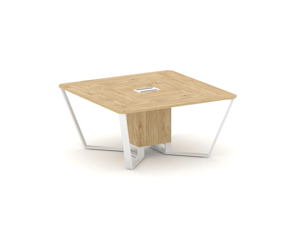 Стол переговорный квадратный ЛДСП/краш. металл 1600x1600x750 Стил Мит / Steel Meet