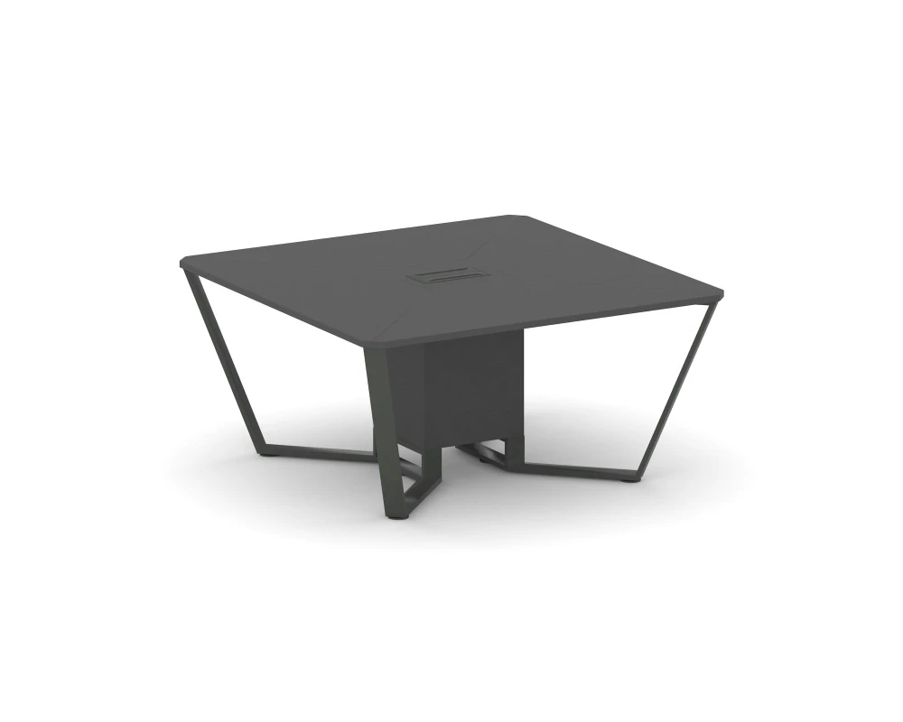 Стол переговорный квадратный ЛДСП/краш. металл 1600x1600x750 Стил Мит / Steel Meet