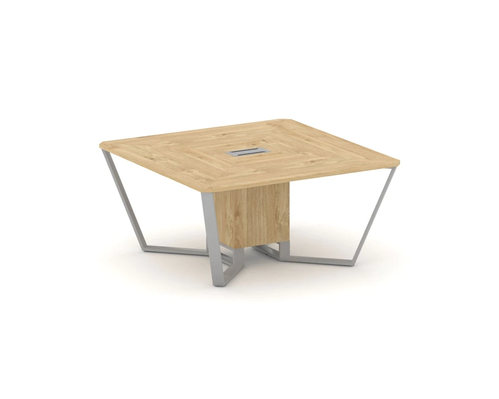 Стол переговорный квадратный ЛДСП/краш. металл 1600x1600x750 Стил Мит / Steel Meet