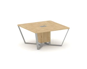 Стол переговорный квадратный ЛДСП/краш. металл 1600x1600x750 Стил Мит / Steel Meet images