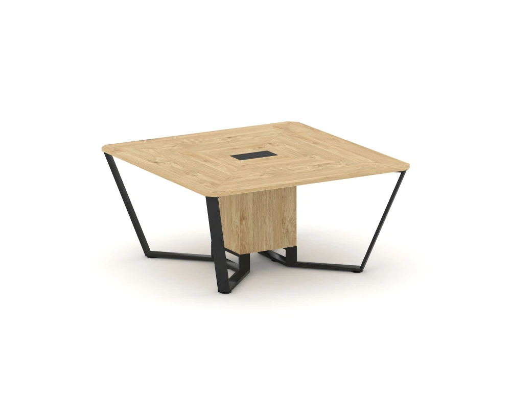 Стол переговорный квадратный ЛДСП/краш. металл 1600x1600x750 Стил Мит / Steel Meet