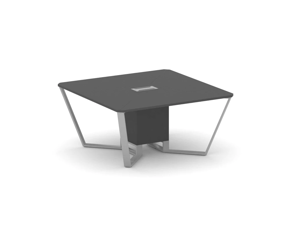 Стол переговорный квадратный ЛДСП/краш. металл 1600x1600x750 Стил Мит / Steel Meet