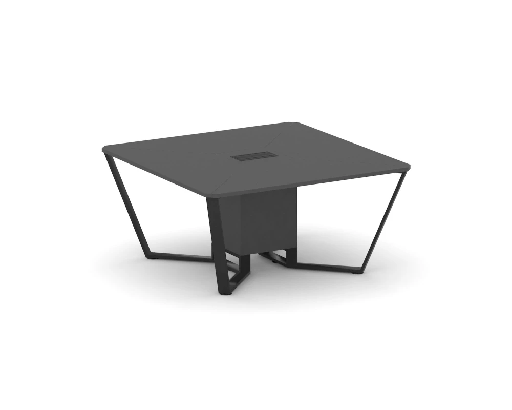 Стол переговорный квадратный ЛДСП/краш. металл 1600x1600x750 Стил Мит / Steel Meet