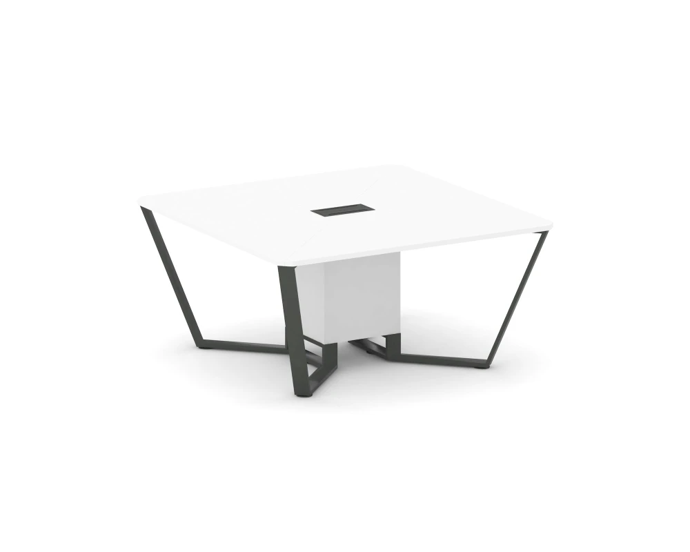 Стол переговорный квадратный ЛДСП/краш. металл 1600x1600x750 Стил Мит / Steel Meet