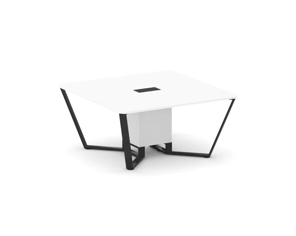 Стол переговорный квадратный ЛДСП/краш. металл 1600x1600x750 Стил Мит / Steel Meet