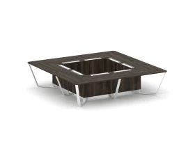 Стол переговорный квадратный ЛДСП/краш. металл 3200x3200x750 Стил Мит / Steel Meet images