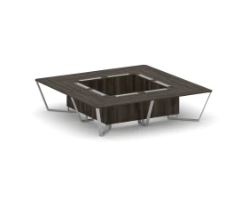 Стол переговорный квадратный ЛДСП/краш. металл 3200x3200x750 Стил Мит / Steel Meet images