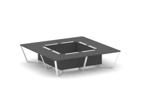 Стол переговорный квадратный ЛДСП/краш. металл 3200x3200x750 Стил Мит / Steel Meet images