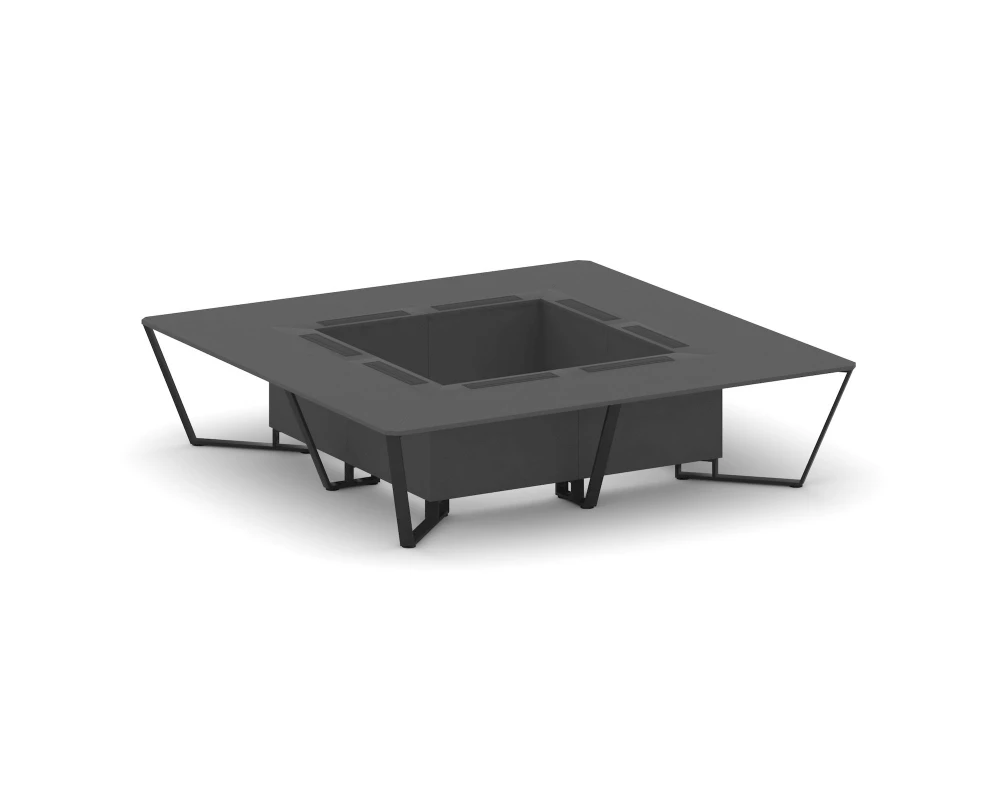 Стол переговорный квадратный ЛДСП/краш. металл 3200x3200x750 Стил Мит / Steel Meet