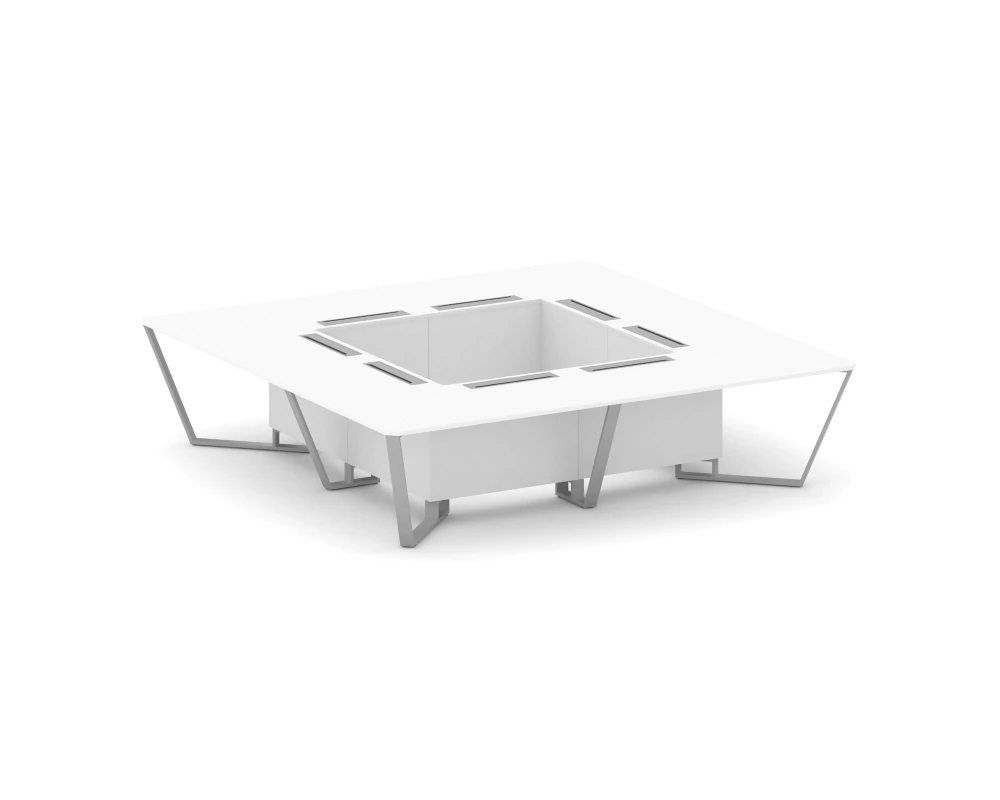 Стол переговорный квадратный ЛДСП/краш. металл 3200x3200x750 Стил Мит / Steel Meet