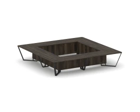 Стол переговорный квадратный ЛДСП/краш. металл 4000x4000x750 Стил Мит / Steel Meet images