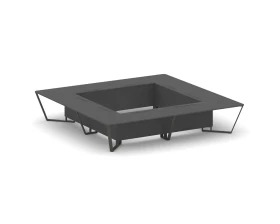 Стол переговорный квадратный ЛДСП/краш. металл 4000x4000x750 Стил Мит / Steel Meet images