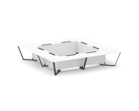 Стол переговорный квадратный ЛДСП/краш. металл 4000x4000x750 Стил Мит / Steel Meet images