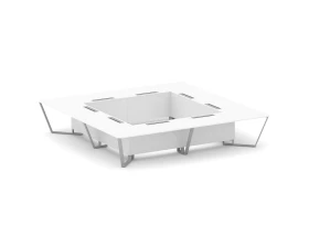 Стол переговорный квадратный ЛДСП/краш. металл 4000x4000x750 Стил Мит / Steel Meet images